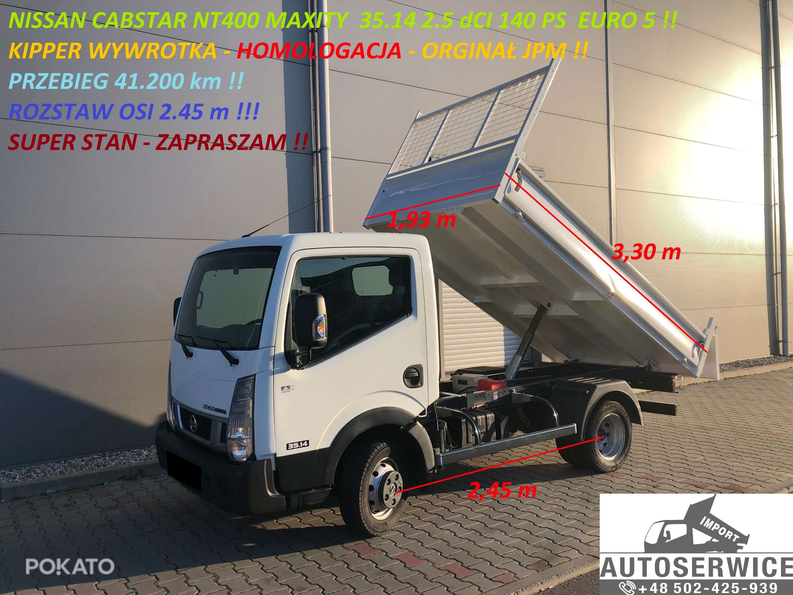 NISSAN Cabstar NT400 35.14 Maxity Kipper Wywrotk