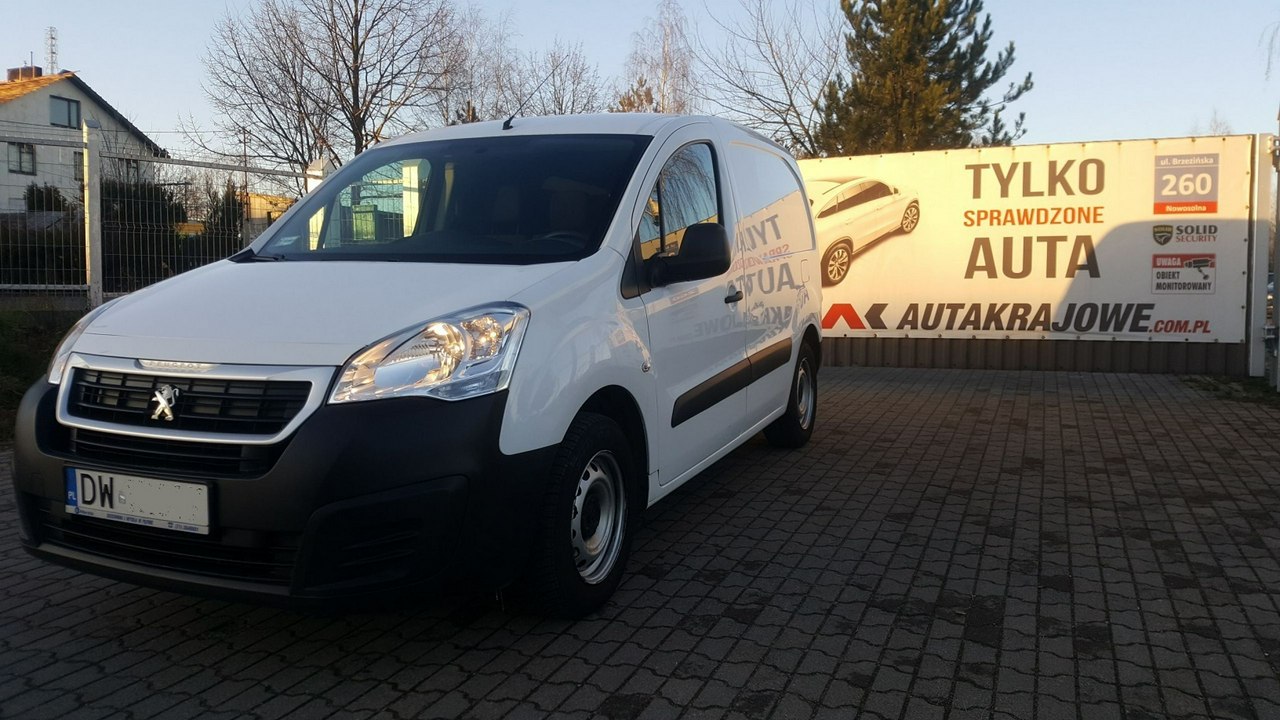 Peugeot Partner 1.6HDI 100KM 58 tys km, 1 wł, salon PL, FV 23%, gwarancja