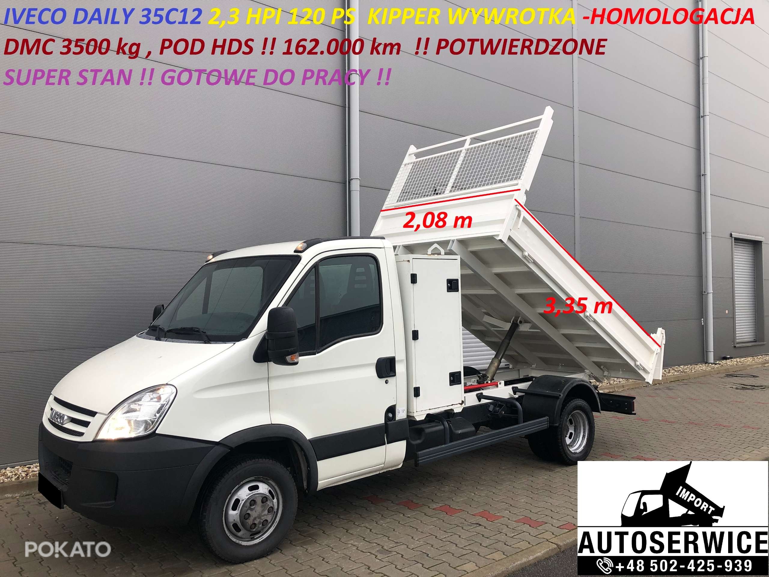 Iveco DAILY 35C13 Kipper Wywrotka Homologacja