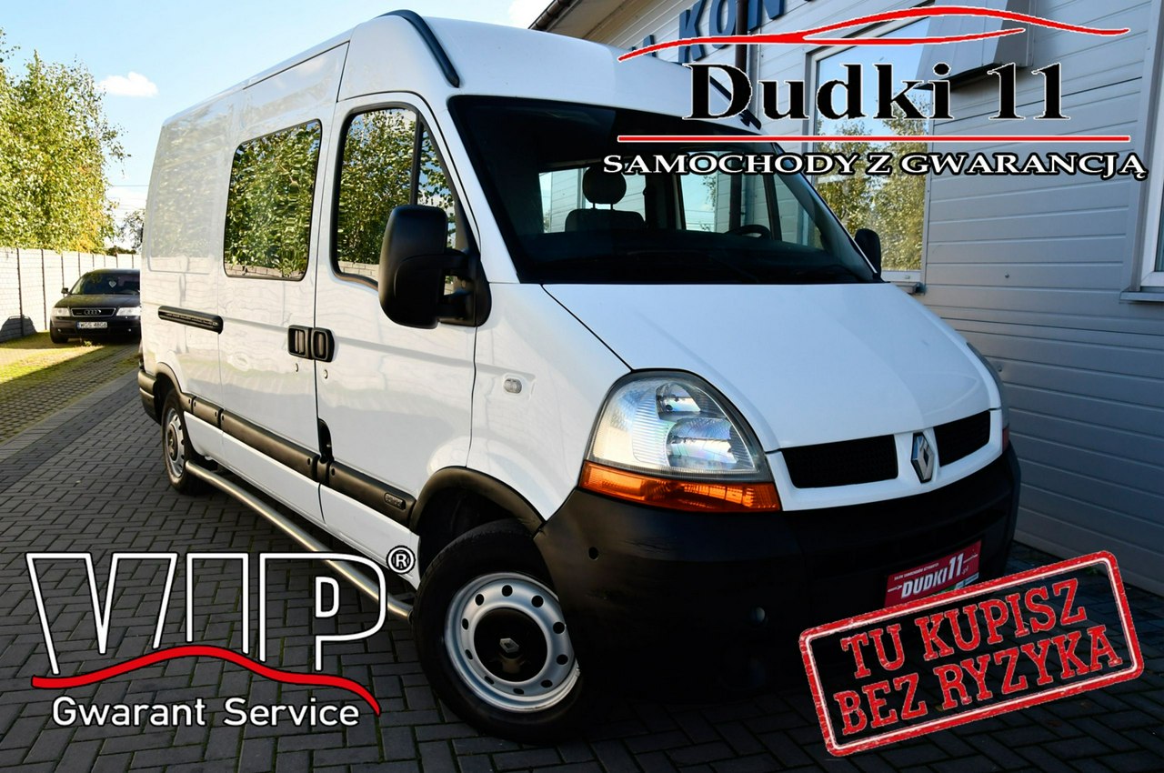Renault Master 2,5D DUDKI11 Serwis,Klimatyzacja, 6 Foteli-Brygadówka,Hak,Ładny,OKAZJA