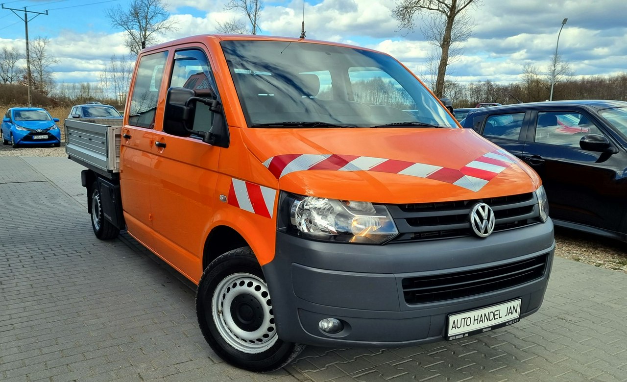 Volkswagen Transporter 2,0 TDI 140km 6-Biegów Doka 7-osób Klima Lift Serwis Brygadówka !