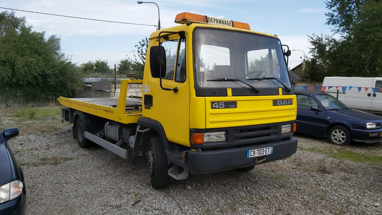 DAF 45-130 POMOC DROGOWA PLATFORMA ZJEŻDŻANA