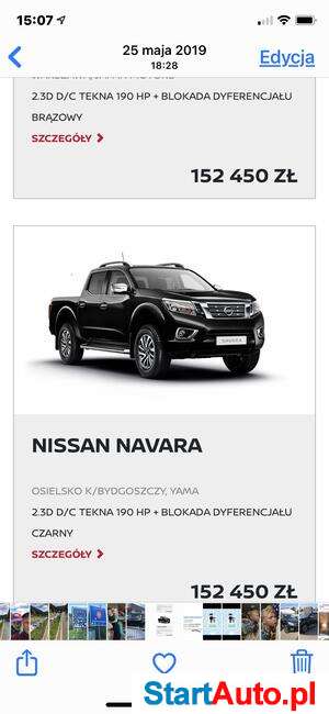 Nissan Navara 2019 rok
