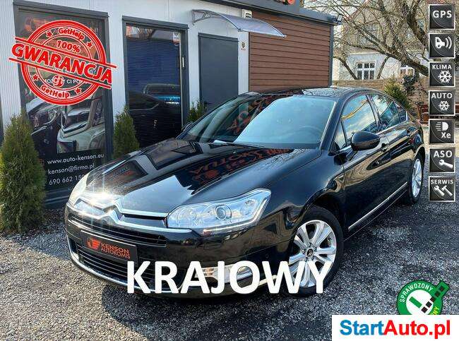 Citroen C5 Salon PL, Exclusive, Nawigacja, Skórzana tapicerka, Podgrzewane fotele
