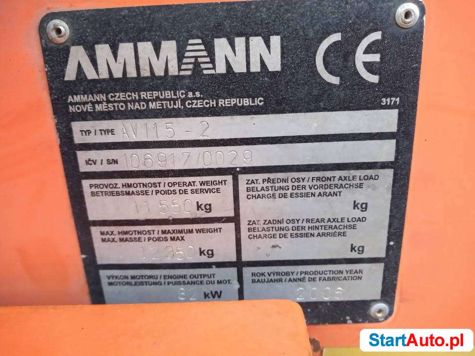 Ammann AV 115-2 walec drogowy BOMAG tandem DYNAPAC HAMM