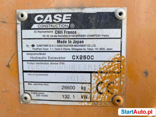 CASE CX 250 C koparka gasienicowa