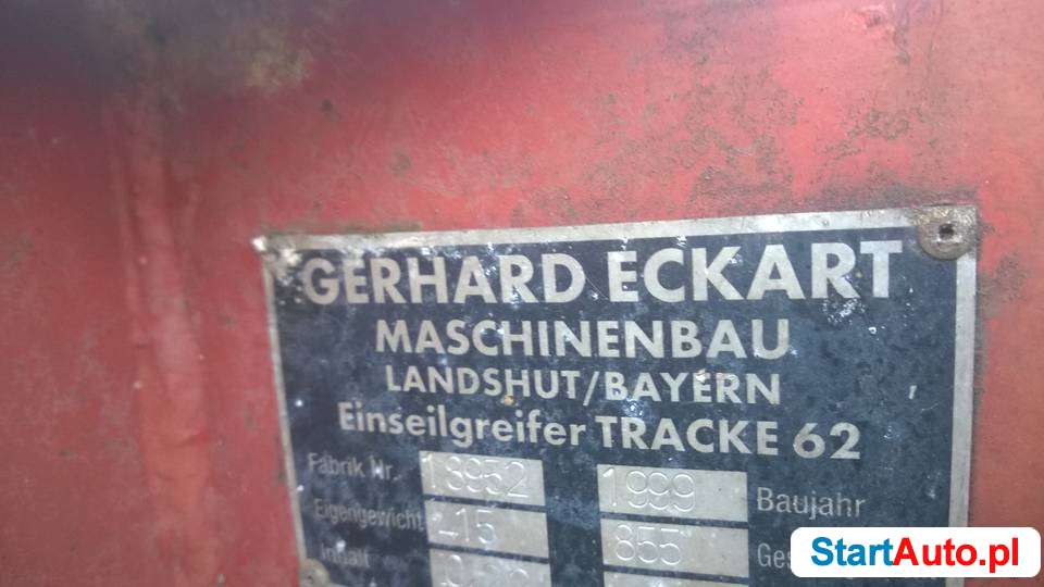 Chwytak czerpak jednolinowy niemiecki dźwig żuraw hds