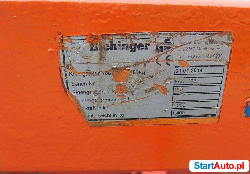 Chwytak do palet cegły kostki dźwig HDS EICHINGER