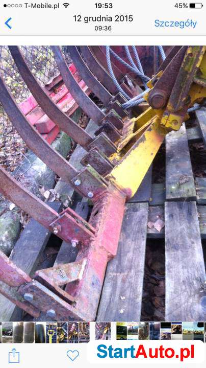 Chwytak hydrauliczy do slomy gnoju drewna