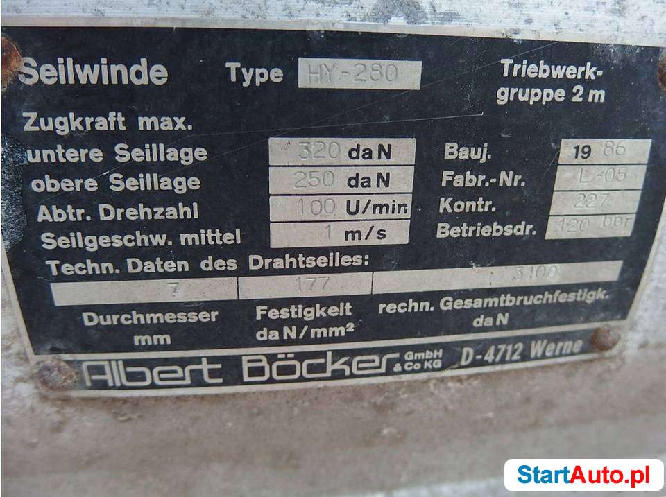 Drabina budowlana winda dekarska BOCKER HD37 kosz