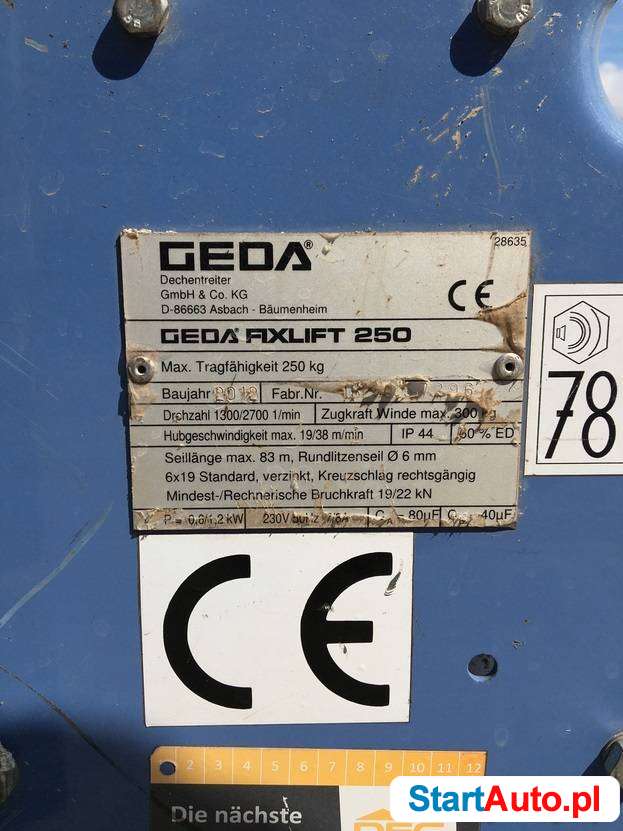 Drabina dekarska GEDA FIXLIFT 14m 2012 rok