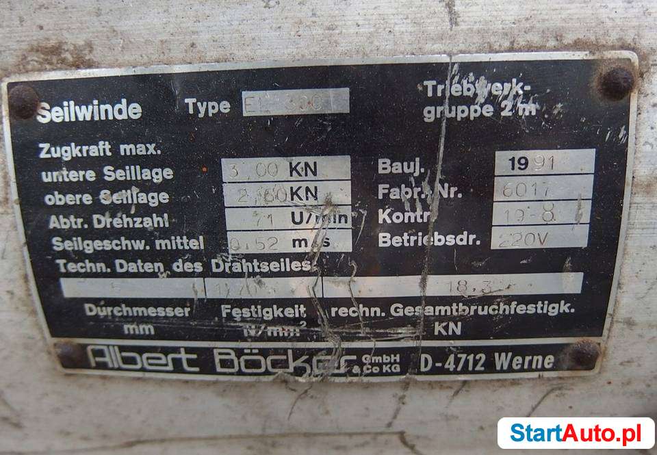 Drabina winda dekarska BOCKER EL 300 (149)