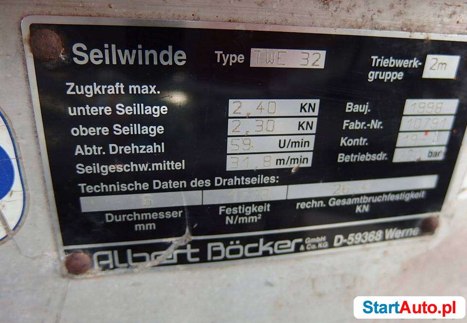 Drabina winda dekarska BOCKER TWE 32 (129)