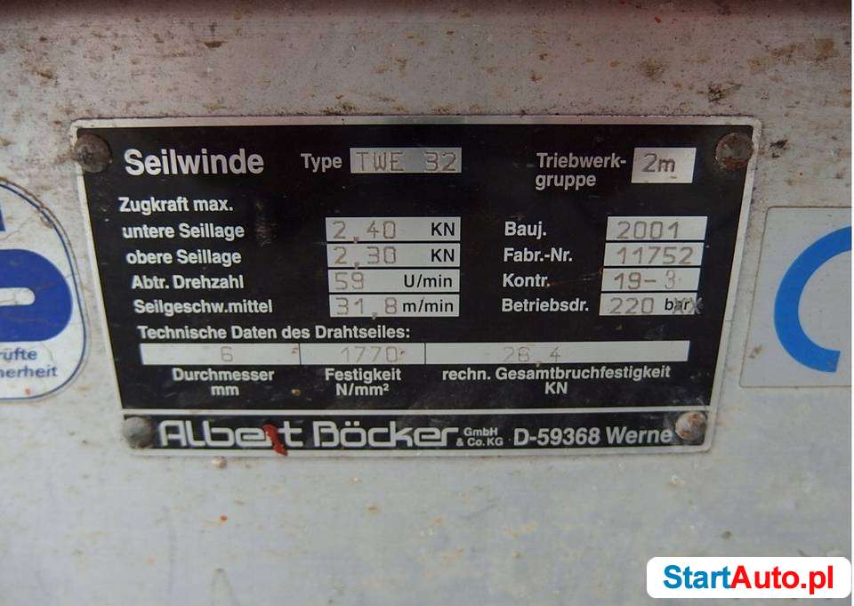 Drabina winda dekarska BOCKER TWE 32 (133)