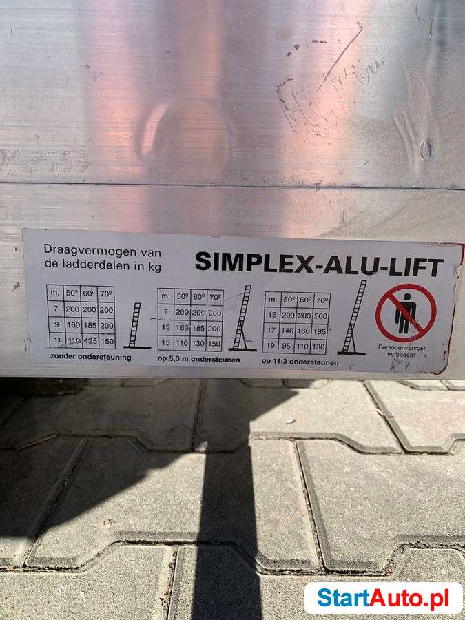 Drabina winda dekarska SIMPLEX podnośnik wciągarka budowlana