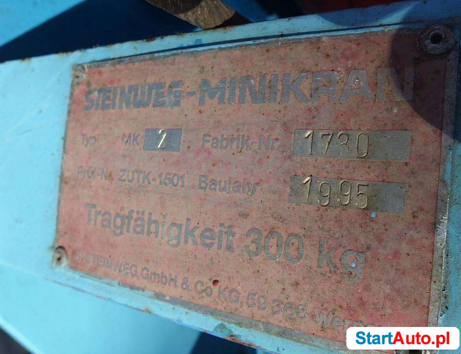 Dźwig budowlany 600k STEINWEG żuraw minikran