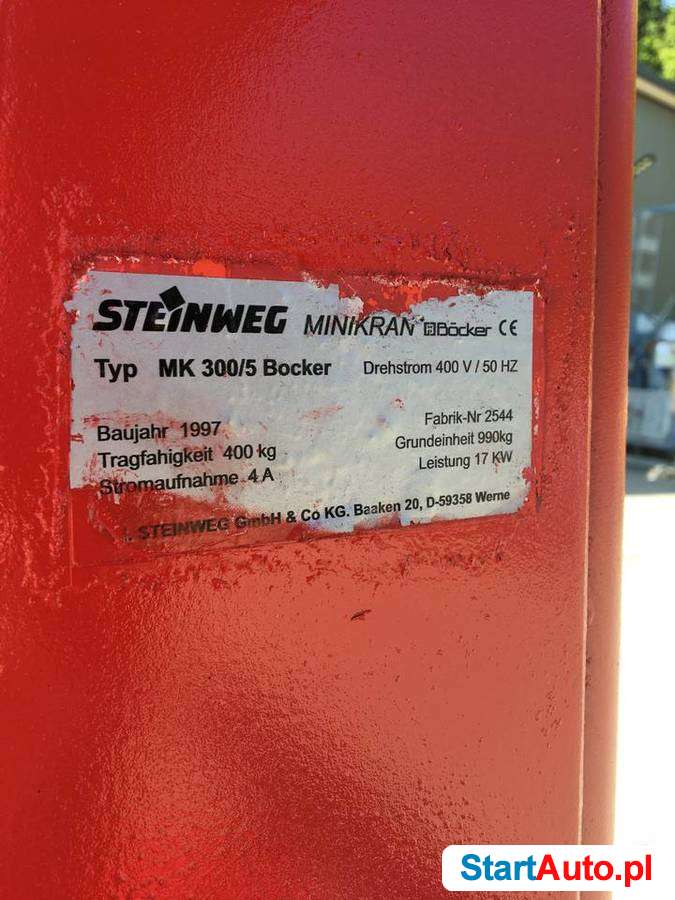 Dźwig Steinweg MK- 300 / 5 Minikran podnośnik elektryczny