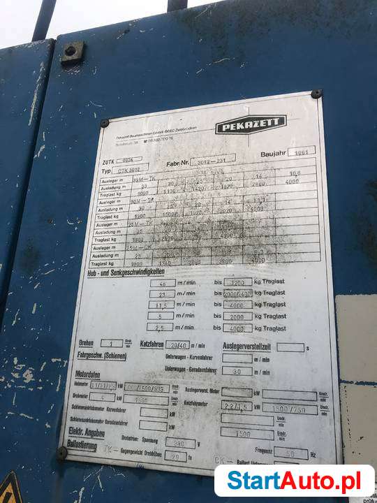 Dżwig Żuraw samomontujacy szybkomontujacy budowlany