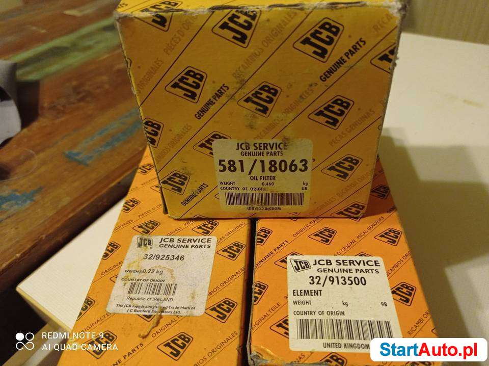 Filtry hydrauliczne i skrzyni biegow JCB kpl