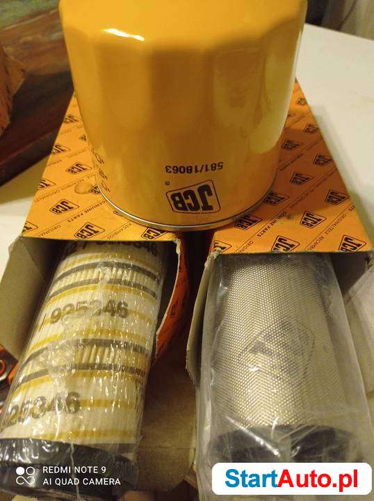 Filtry hydrauliczne i skrzyni biegow JCB kpl