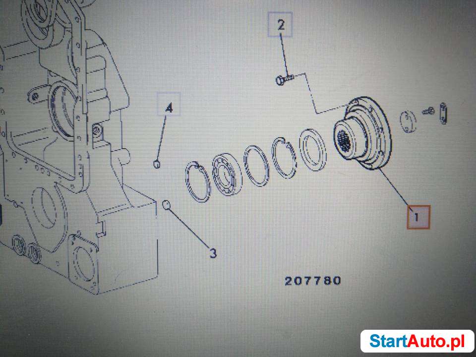 Flansza skrzyni biegów Ładowarka JCB 411