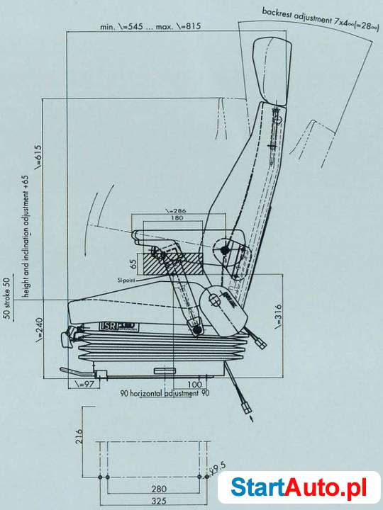 Fotel operatora ISRI 6500KM/577 VOLVO LIEBHERR CAT TEREX