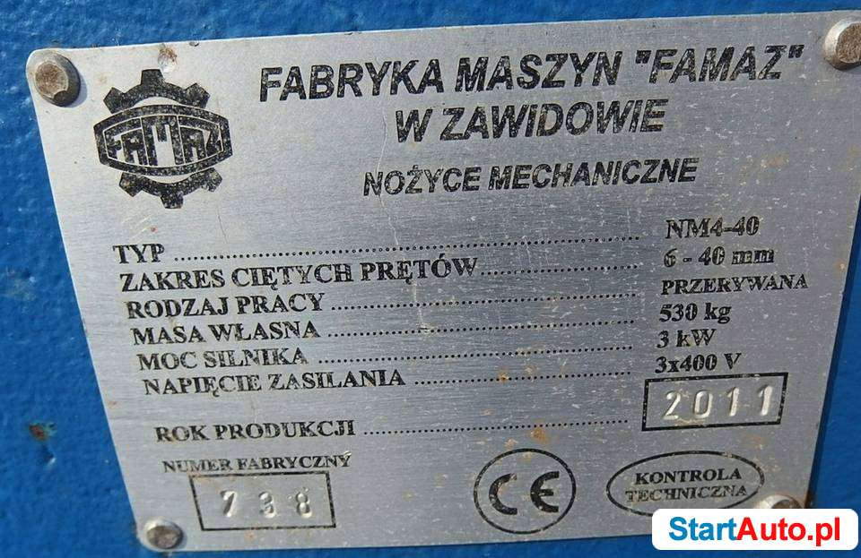 Gilotyna FAMAZ NM4-40