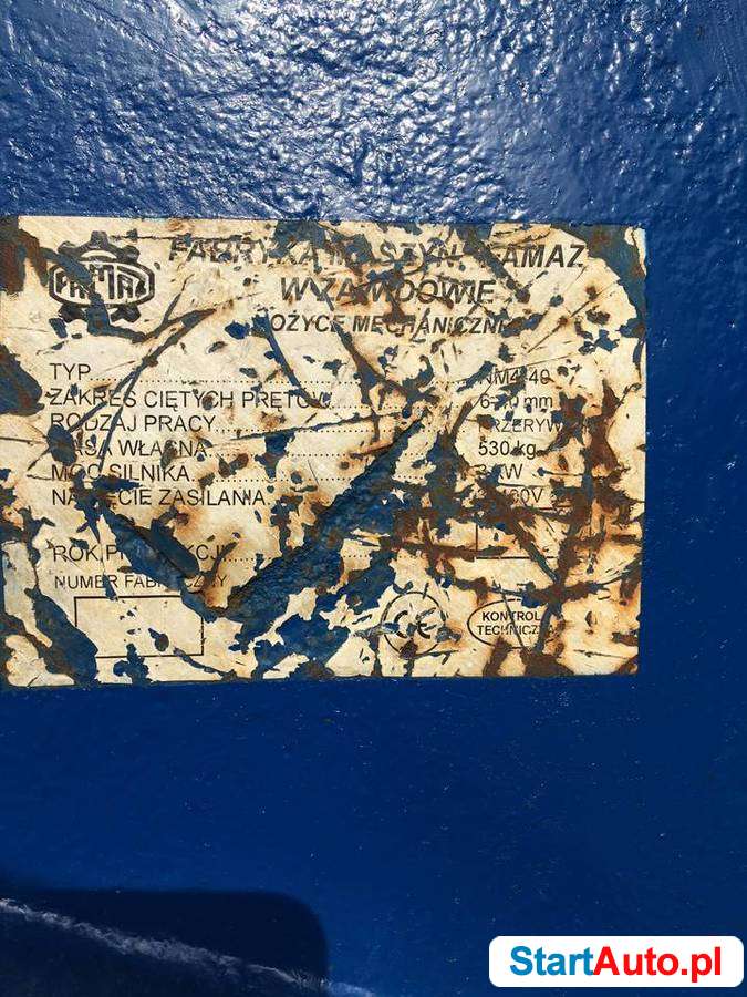 Gilotyna FAMAZ / ZREMB NM4-40 do prętów drutów zbrojeń 40mm