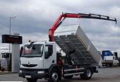 Renault MIDLUM 220 DXI / 4 X 2 / WYWROTKA – 4,2 M/ + HDS FASSI F95 – 12 M / STEROWANIE RADIOWE /MAŁY PRZEBIEG /