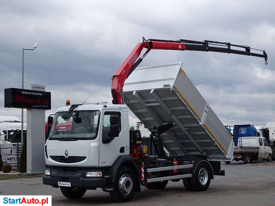 Renault MIDLUM 220 DXI / 4 X 2 / WYWROTKA – 4,2 M/ + HDS FASSI F95 – 12 M / STEROWANIE RADIOWE /MAŁY PRZEBIEG /