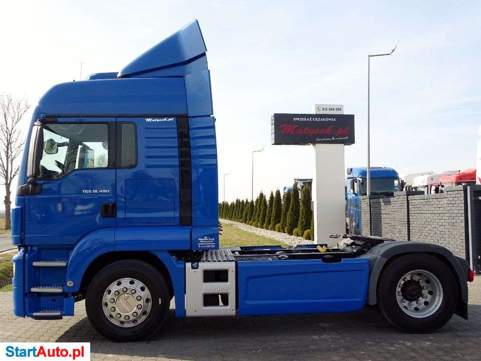 MAN TGS 18.480 / RETARDER / AUTOMAT / KLIMA POSTOJOWA / ALUFELGI / NOWE OPONY / EURO 6 /