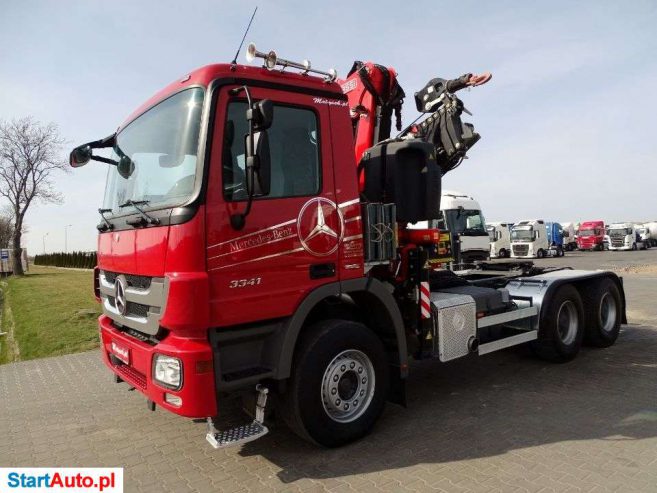 Mercedes-Benz ACTROS 3341 / 6X4 / + HDS FASSI F245 – 2017 ROK / PILOT / 6X WYSUW – 16,5 M / UDŹWIG: 8 200 KG !! / WCIĄGARKA /