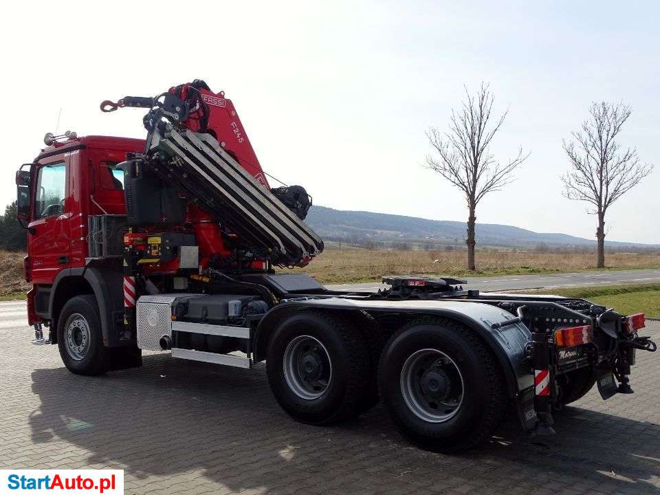 Mercedes-Benz ACTROS 3341 / 6X4 / + HDS FASSI F245 – 2017 ROK / PILOT / 6X WYSUW – 16,5 M / UDŹWIG: 8 200 KG !! / WCIĄGARKA /