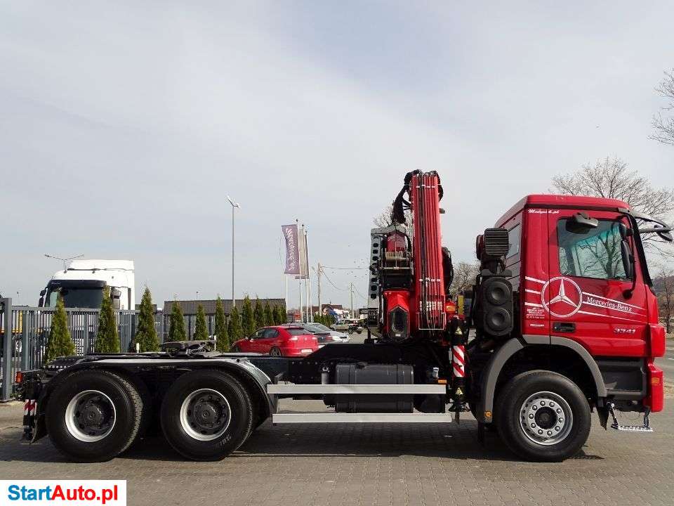Mercedes-Benz ACTROS 3341 / 6X4 / + HDS FASSI F245 – 2017 ROK / PILOT / 6X WYSUW – 16,5 M / UDŹWIG: 8 200 KG !! / WCIĄGARKA /