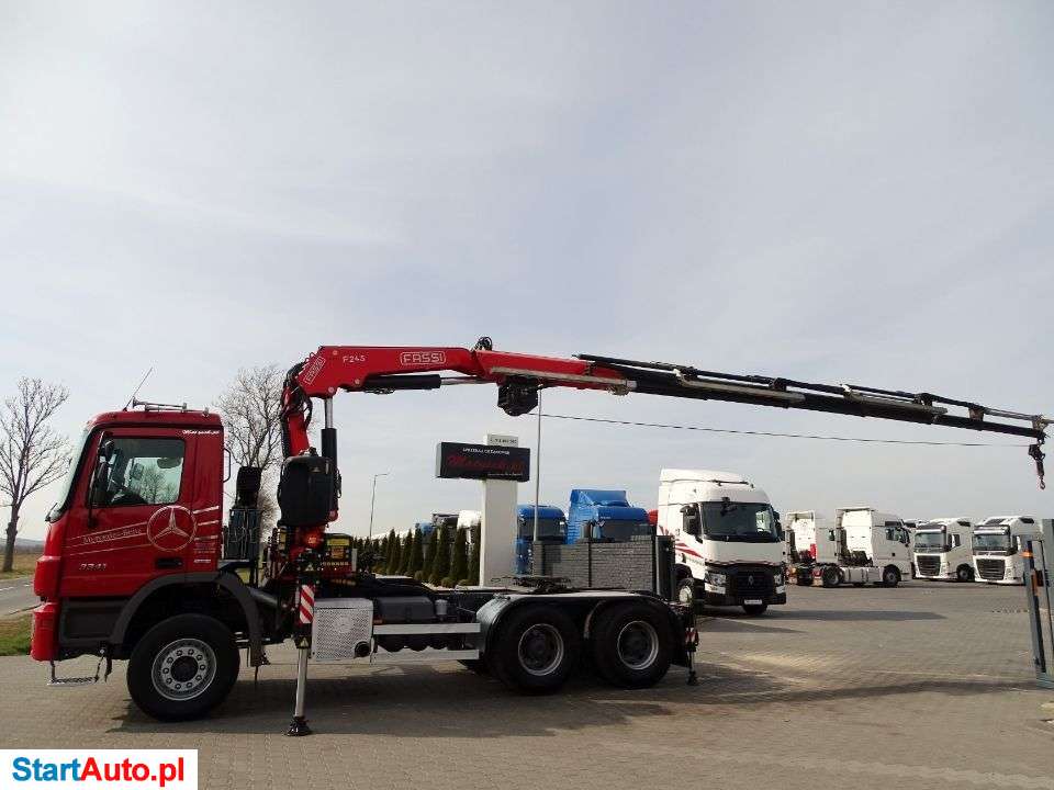 Mercedes-Benz ACTROS 3341 / 6X4 / HDS FASSI F245 – 2017 ROK / 6X WYSUW – 16,5 M / UDŹWIG: 8 200 KG !! / PILOT / WCIĄGARKA /