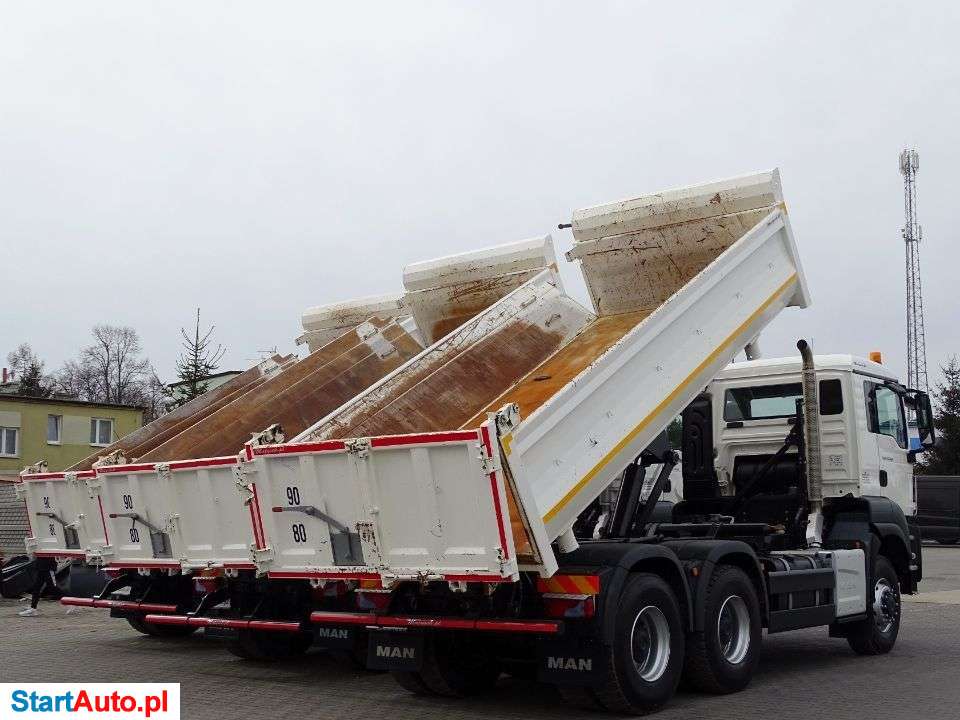 MAN TGS 33.360 / 6 X 6 / WYWROTKA 2 STR/ HYDROBURTA / MANUAL / JAK NOWA / EURO 6 /