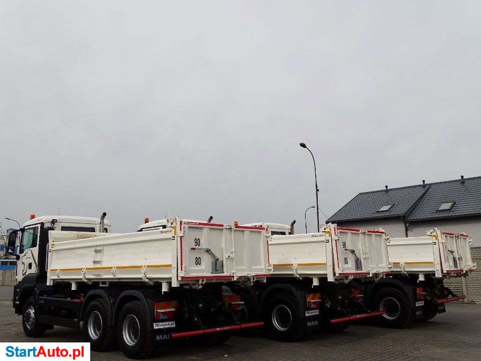MAN TGS 33.360 / 6 X 6 / WYWROTKA 2 STR/ HYDROBURTA / MANUAL / JAK NOWA / EURO 6 /