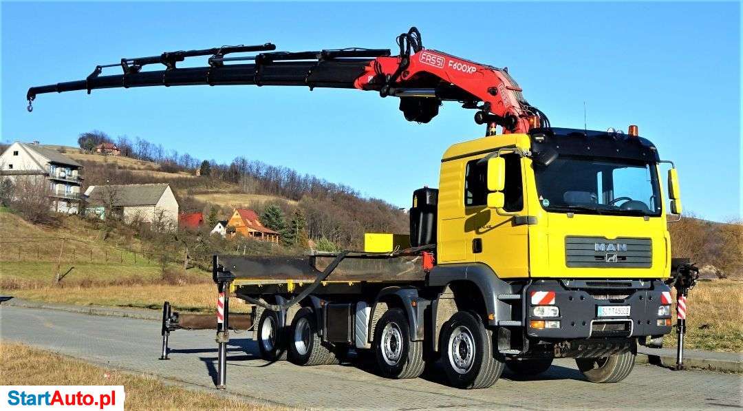 MAN TGA 41.480 Skrzynia 5,30m + HDS/PILOT 8×4 STAN BDB!