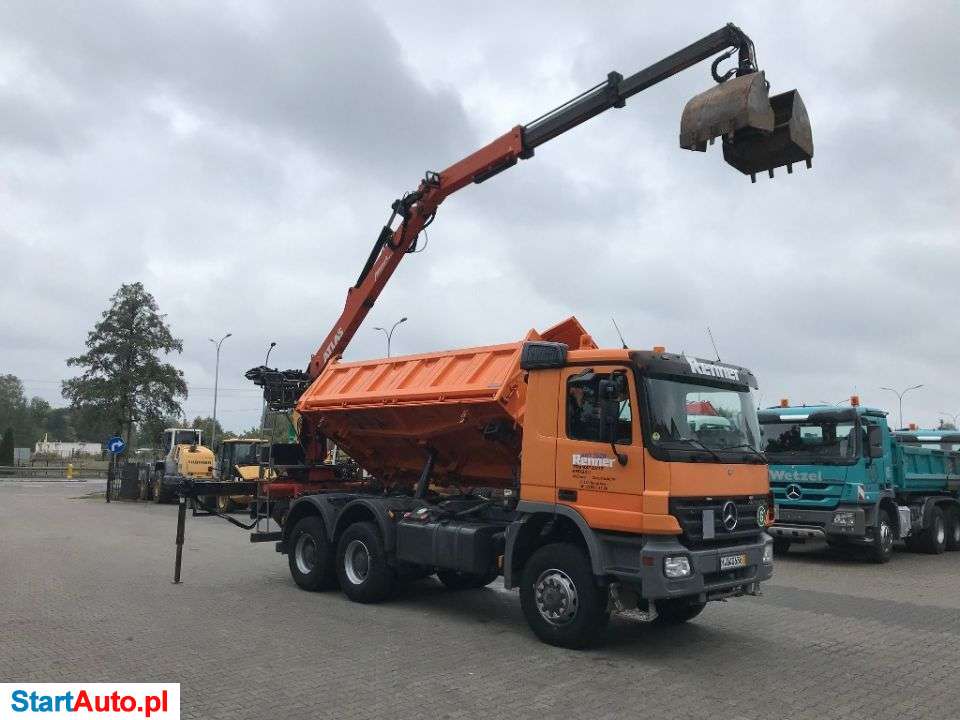 Mercedes-Benz ACTROS 3344 WYWROTKA + Odpinany ŻURAW ATLAS 118