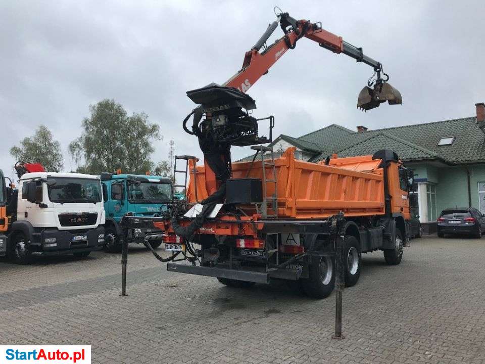 Mercedes-Benz ACTROS 3344 WYWROTKA + Odpinany ŻURAW ATLAS 118