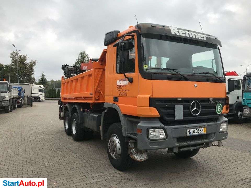 Mercedes-Benz ACTROS 3344 WYWROTKA + Odpinany ŻURAW ATLAS 118