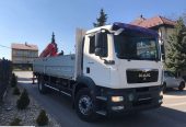 MAN TGM 18.340 Skrzyniowy + Dźwig HDS FASSI F130
