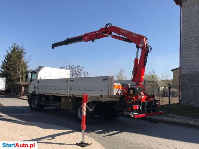 MAN TGM 18.340 Skrzyniowy + Dźwig HDS FASSI F130
