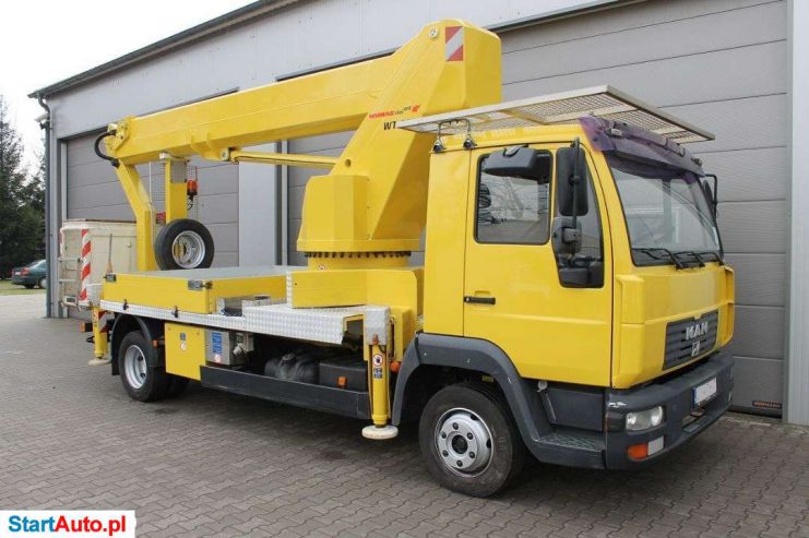 MAN LE 8.185 – Podnośnik Koszowy 27 M Zwyżka Wumag WT 270 Jak Ruthmann T 270Multitel Bronto UDT