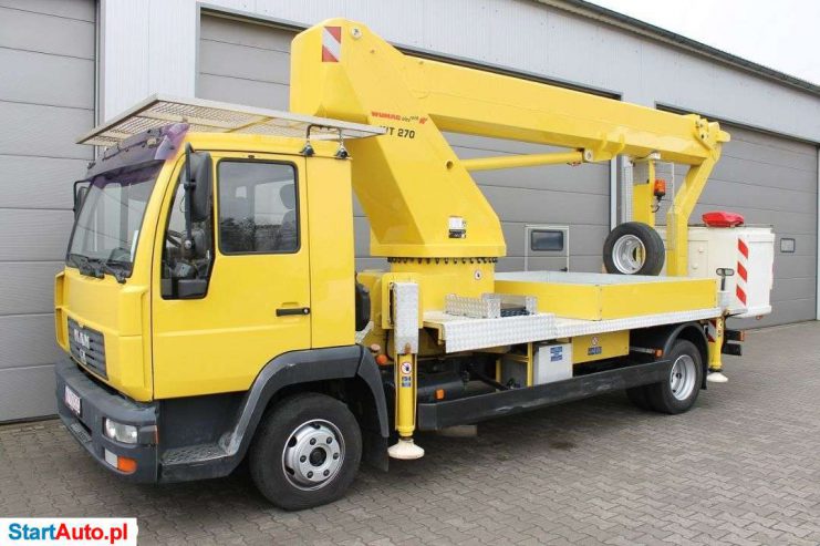 MAN LE 8.185 – Podnośnik Koszowy 27 M Zwyżka Wumag WT 270 Jak Ruthmann T 270Multitel Bronto UDT