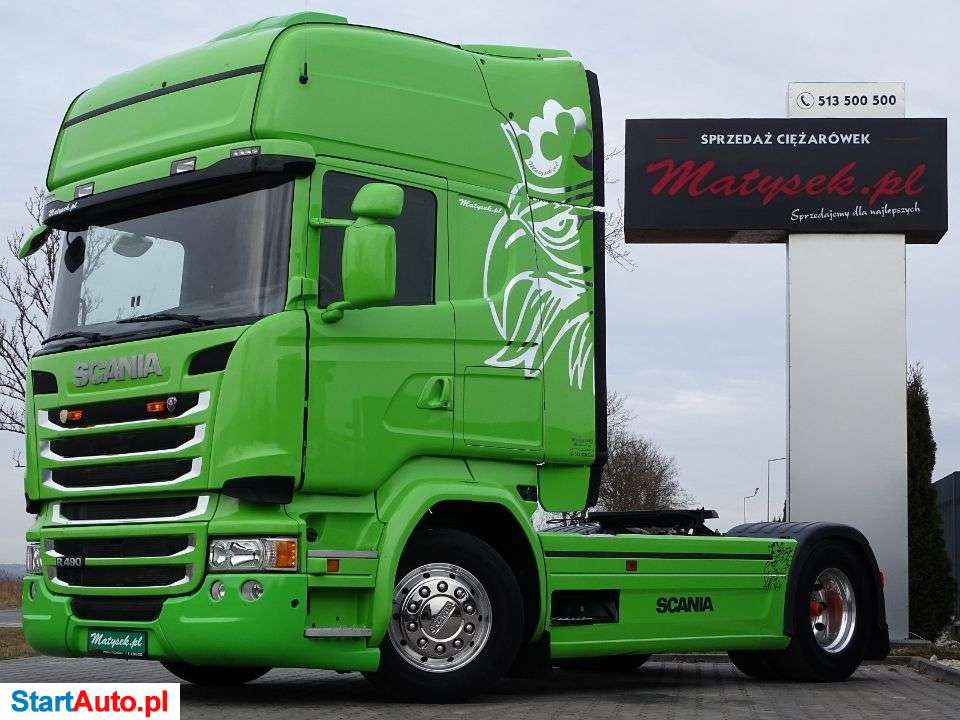 Scania R 490 / TOPLINE / RETARDER / I-COOL / BOGATE WYPOSAŻENIE / EURO 6 / OPTICRUISE /