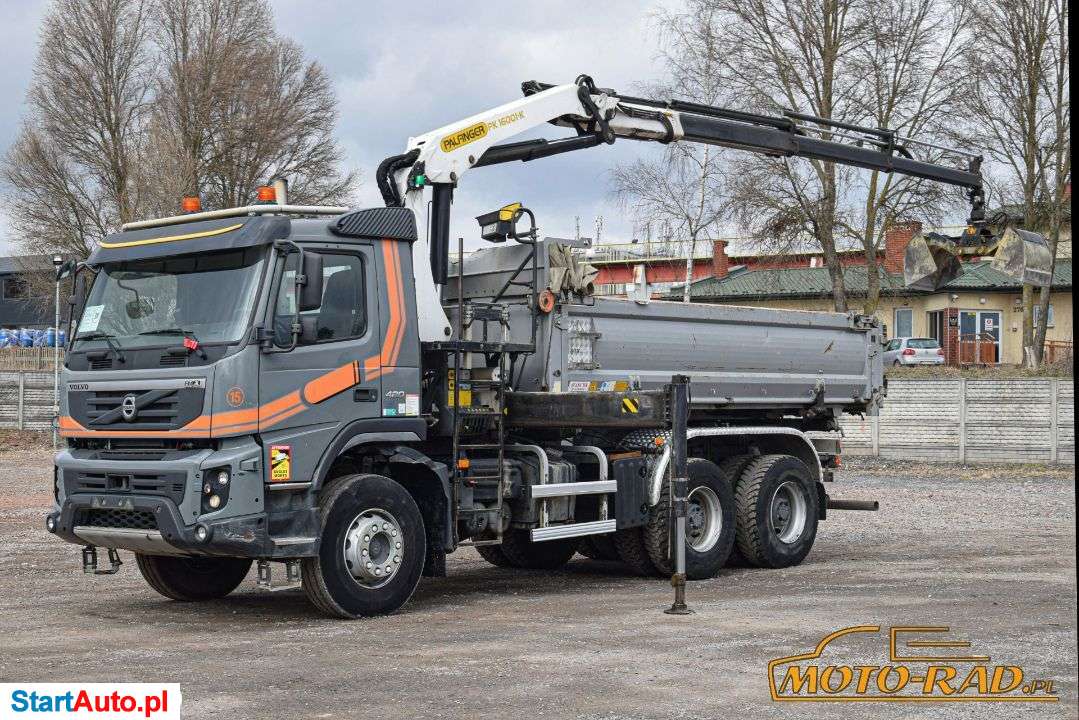 Volvo FMX 420 / 6×4 / WYWROTKA / HYDROBURTA / HDS PALFINGER PK 16001-K / 3x WYSUW / ROTATOR / CHWYTAK / AUTOMAT / MAŁY PRZEBIEG /