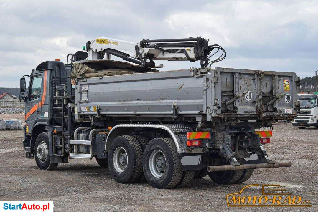 Volvo FMX 420 / 6×4 / WYWROTKA / HYDROBURTA / HDS PALFINGER PK 16001-K / 3x WYSUW / ROTATOR / CHWYTAK / AUTOMAT / MAŁY PRZEBIEG /