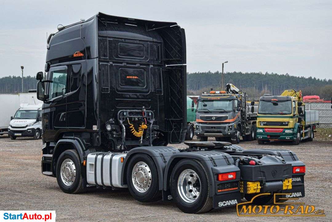 Scania R450 / EURO 6 / 6×2 / BEZ EGR-A / TOPLINE / GABARYTY / OŚ SKRĘTNA – PODNOSZONA / NAWIGACJA / KLIMA POSTOJOWA / SKÓRA / ALUFELGI / LEDY / RETARDER / WERSJA PREMIUM / Z NIEMIEC