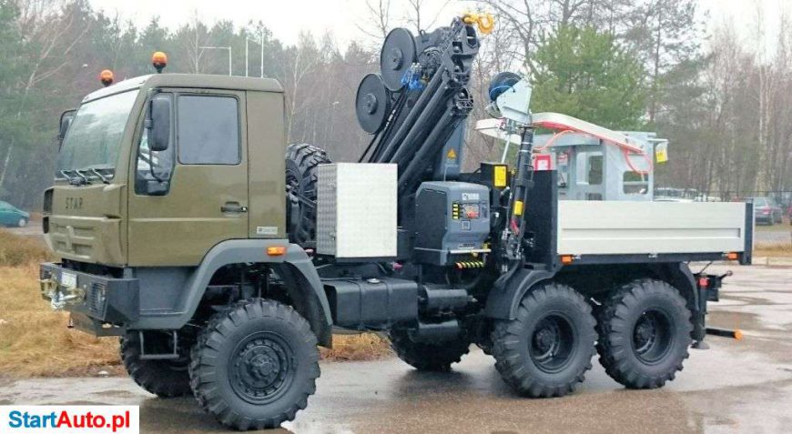 Star 266 MAN 6X6 ŻURAW HIAB 192 E 6 + KOSZ HDS